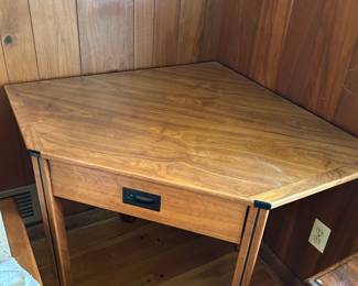 #42 Drexel Corner Wood Desk W/Drawer - 50x38x31 $75.00