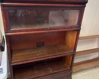 #124 The Globe Wernicke Barrister Bookcase - missing 2 Doors on Front - 34x12x48 - You Move $200.00