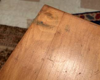 #142 Wood End table w/1 drawer - 15 square x 27 $30.00