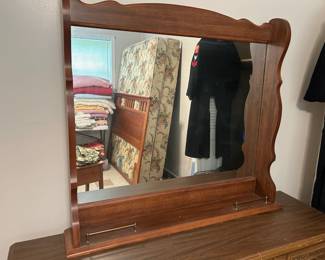 #143 Wood Framed Mirror w/Bottom Accents - 42x40 $60.00