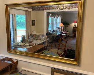 #16 Wood Gold Framed Rectangular Mirror - 50x34 $100.00