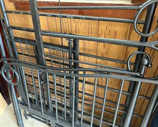 #155 Black Steel Daybed frame - Disassembled with back sides and pull out trundle $75.00
