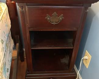 #35 Deluxe Tall Nightstand w/1 drawer and 1 shelf - (finish issues) - 17x16x 31 $45.00