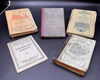 Vintage School Books Featuring "Standard Elementary Arithmetic" Copyright 1886