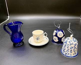 Blue Toned Collection Featuring A Villeroy & Bosch Demi Cup And Saucer Set