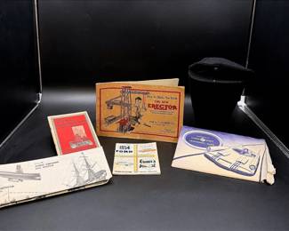 Vintage Newsboy Hat And Vintage Books And Manuals