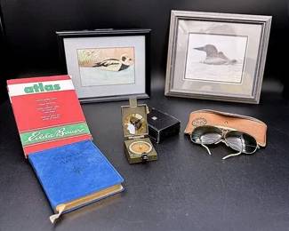 World Traveler Lot Featuring Vintage Ray Bans And Compass