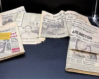 Vintage Newspapers From Waterloo Iowa November 24 & 25 And Denver Post June 3,1963