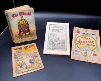 Vintage 1900’s Books Featuring Almanac’s, Farmer’s Bulletin And Doan’s Directory