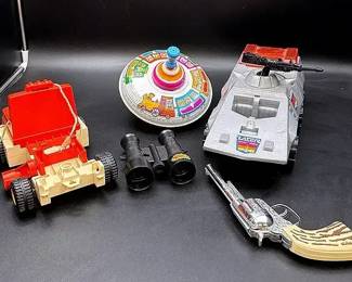 Vintage Toys Featuring a Fisher-Price Orange & Cream Tow Truck