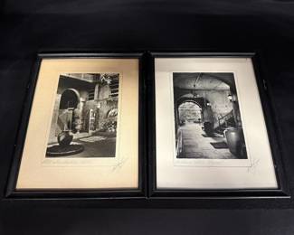 “Old Brulatour Patio” By Eugene Delcroix & “Interior, Patio Royal” By Eugene Delcroix