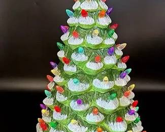 Vintage Ceramic Lighted Tree