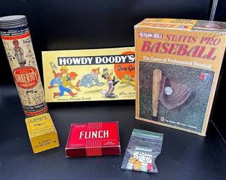 Vintage Games And Toys Featuring 1914 Tinkertoy Set & Howdy Doody’s Own Game