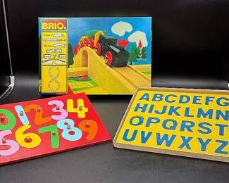 Classic Children’s Toys Featuring A Brio Train Set In Box