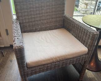 All weather resin wicker armchairs....