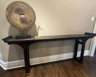 Reclaimed wood console table