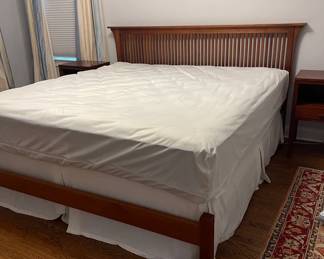 King Bed, Pottery Barn, Cherry Wood