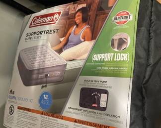 Coleman, blow up bed, supportrest