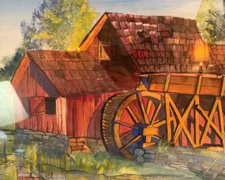 Framed Watercolor, Frank Piatek