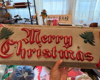 Christmas Sign, not tested for illumination