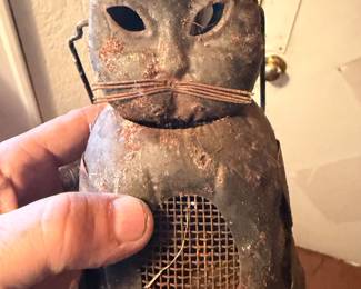 Old Cat Candle Holder