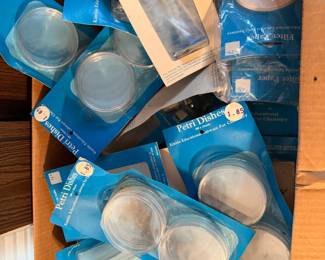 A box of Plastic Petri Dishes