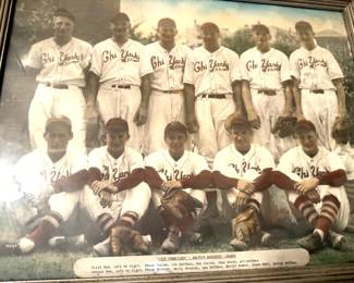 Vintage Chicago Little League Baseball Team Framed Photo, Colored