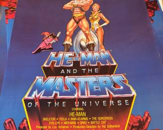 Vintage He-Man Poster, Multiple Posters in this pile