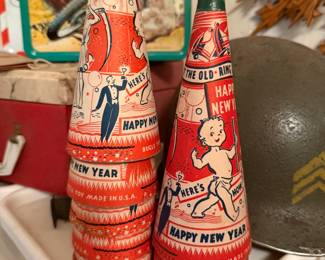 Vintage New Year Horns AKA Noisemaker