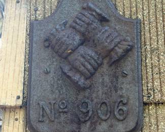 Antique Fire Mark Plaque