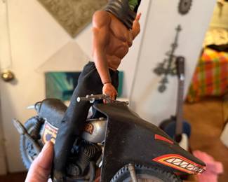 Big Jim Wolfpack Howler with his Motorcycle
