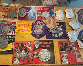 Collection of Vintage Tin Toy Badges