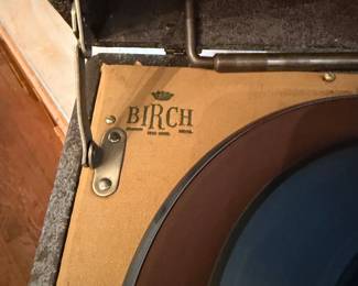 Vintage Birch Turntable, Not Tested
