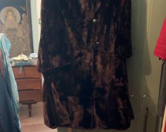 Seal Skin Vintage Dark Brown Fur Coat