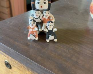 Handmade T.H. Lujan Pueblo Storyteller Pottery Figurine