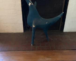 Mid-Century Modern Abstract Blue Bird Sculpture