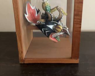 Diablada Mask from Bolivia & Display Case