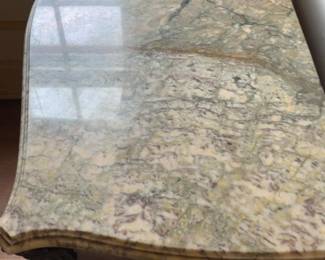 Vintage Louis XV Style Marble Top Bombe Commode Lombardi Golf and Co.