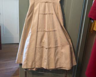 Vintage A-Line Short Sleeve Dress with Frog Closures