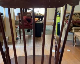 Vintage Windsor Style Wooden Rocking Chair