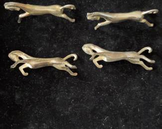 Vintage Silver Plated Horse Knife Rests Set of 6