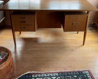 Vintage Mid-Century Modern Executive Desk