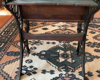 Vintage Solid Wood School Desk and Chair Set