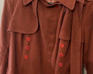 Pierre d'Alby Vintage Brown Double-Breasted Trench Coat