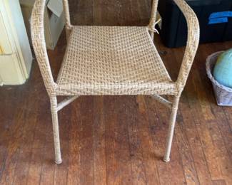 Modern Woven Rattan Style Armchair