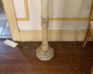 Vintage Italian Alabaster Stone Pedestal Display Stand