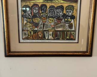 Irving Amen Woodcut Print 'Many Children Dwell in My Father's House' Signed and Numbered