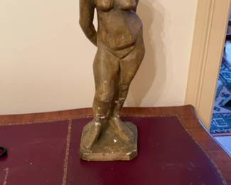 Abstract Bronze Female Figure Sculpture