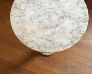 Vintage Italian White Marble Pedestal 