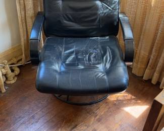 Ergonomic High-Back Black Faux Leather Office Chair